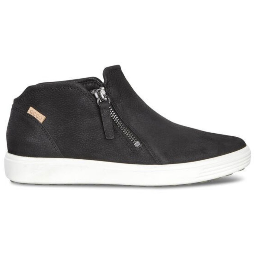 Ecco Soft 7 Side Zip Leather Bootie 37